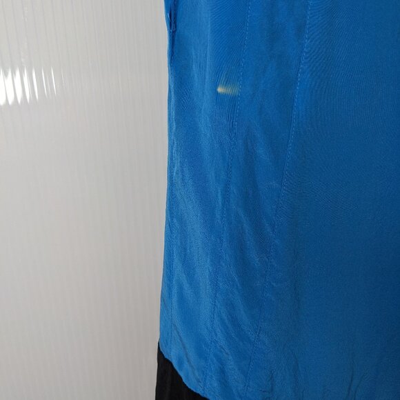 Narciso Rodriguez Blue White Black Colorblock Silk Slip Dress Size 6 AS IS FLAWS - Picture 7 of 16